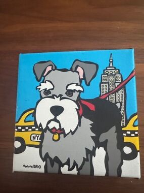 NY Schnauzers 6x6 canvas
